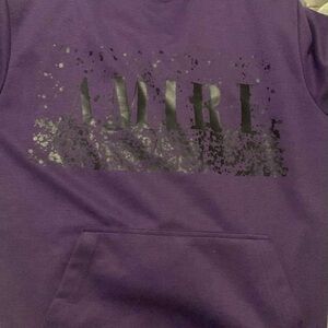 AMIRI  Purple Splatter Hoodie
